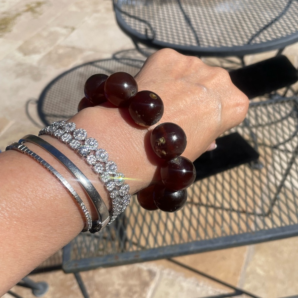 Elegant  Baltic Amber Brown Bracelet